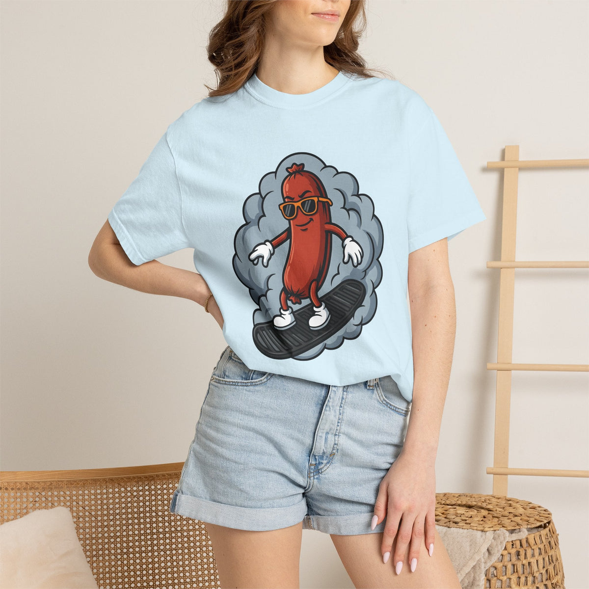 Kielbasa Skateboard Shirt Sports Recipe Unisex Gift Doodle product image 9