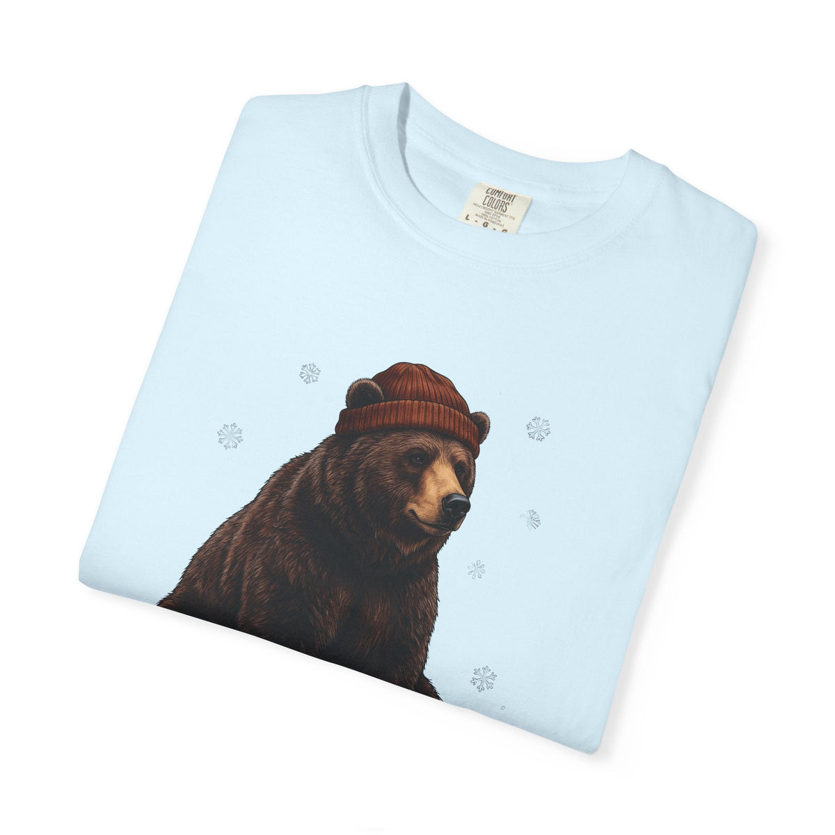 Bear Beanie Shirt Animals Cold Gift Women Sketch Tee product image 8