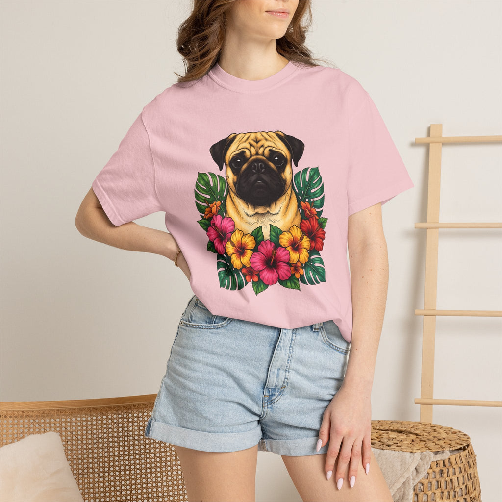 Pug Shirt Dog Botanicals Gift Women Sketch Tee Mops T-Shirt product image 12