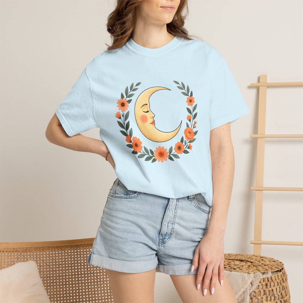 Crescent Moon Shirt Boho Chic Astrology Unisex Gift Hippie product image 9
