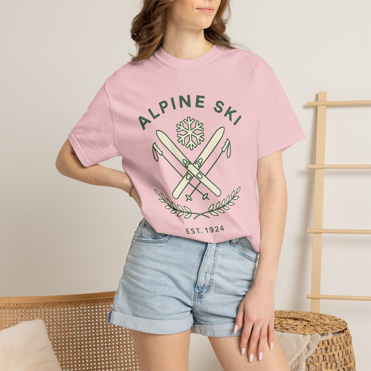Ski Equipment Shirt Skiing Winter Unisex Gift Minimalist product image 12
