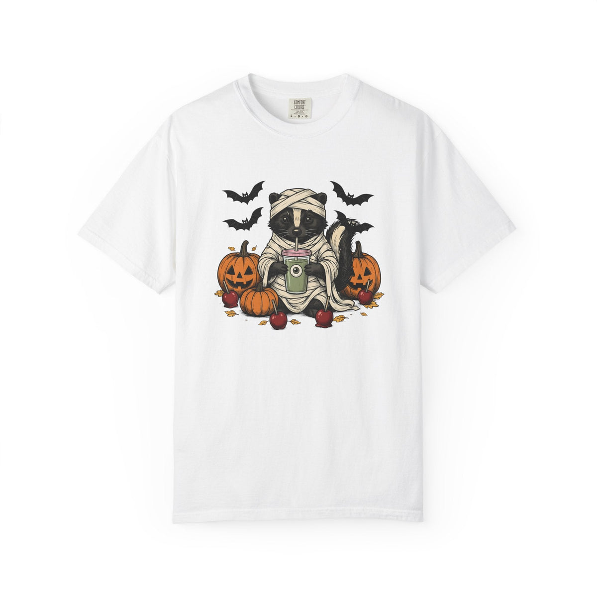 Mummy Skunk Shirt Halloween Animal Unisex Gift Cartoon Tee product image 1