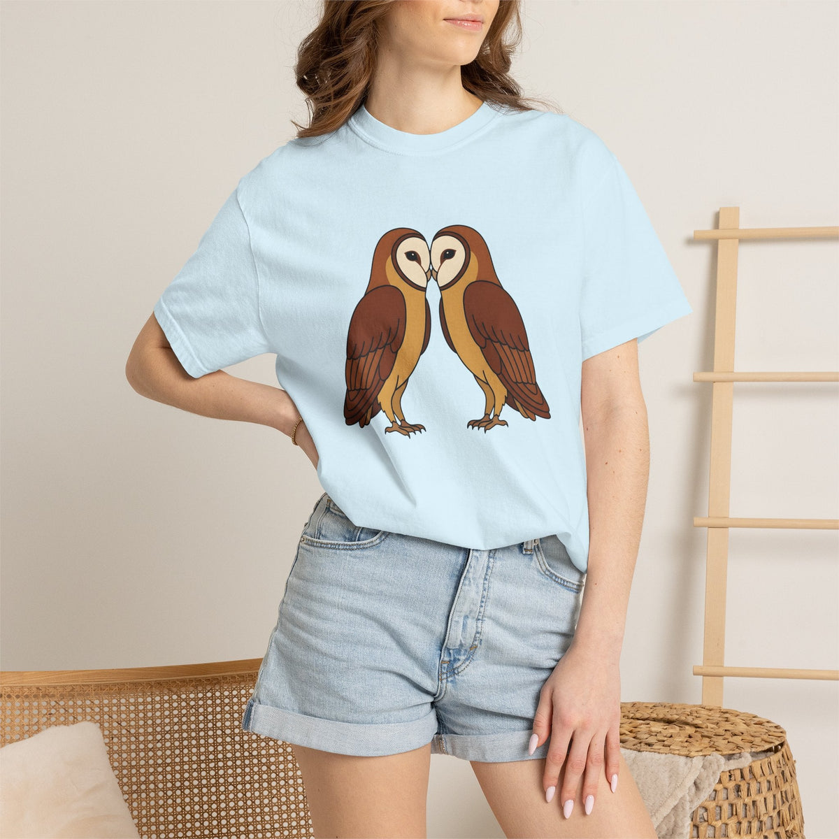 Barn Owl Pair Shirt Valentines Day Animal Unisex Gift product image 9