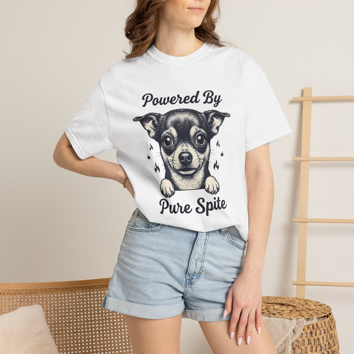 Chihuahua Pet Shirt Dog Jokes Unisex Gift Line Art Tee product image 6