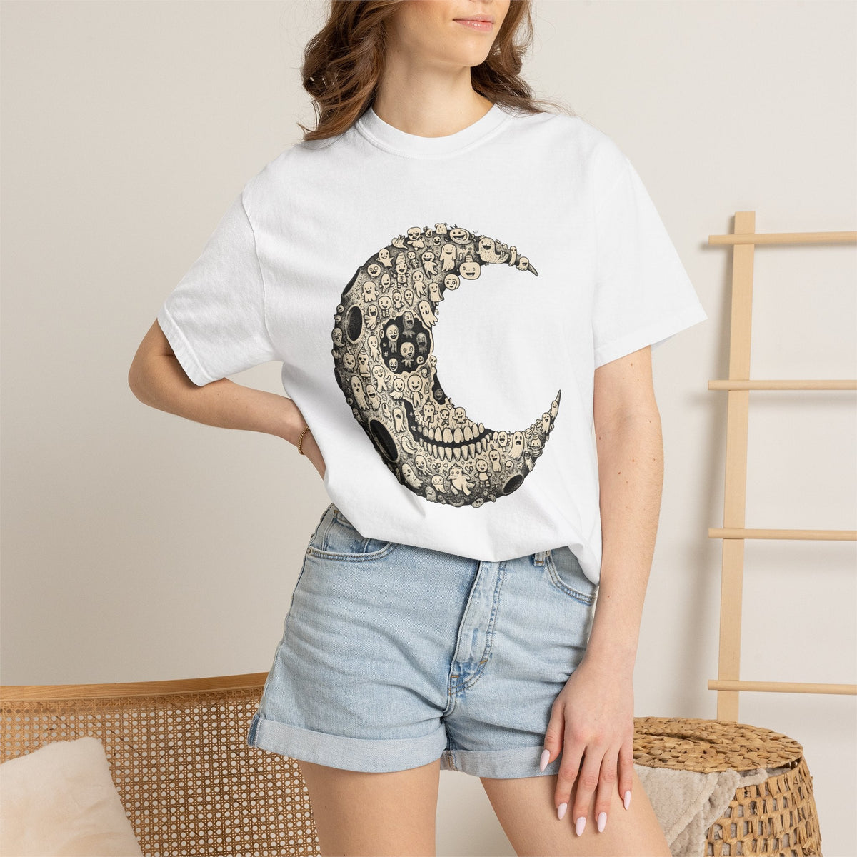 Crescent Moon Shirt Boho Chic Zodiac Unisex Gift Rustic Tee product image 6