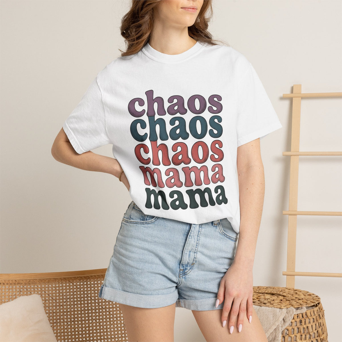 Bold Text Print Hand-Drawn T-Shirt – Mom Appreciation product image 6