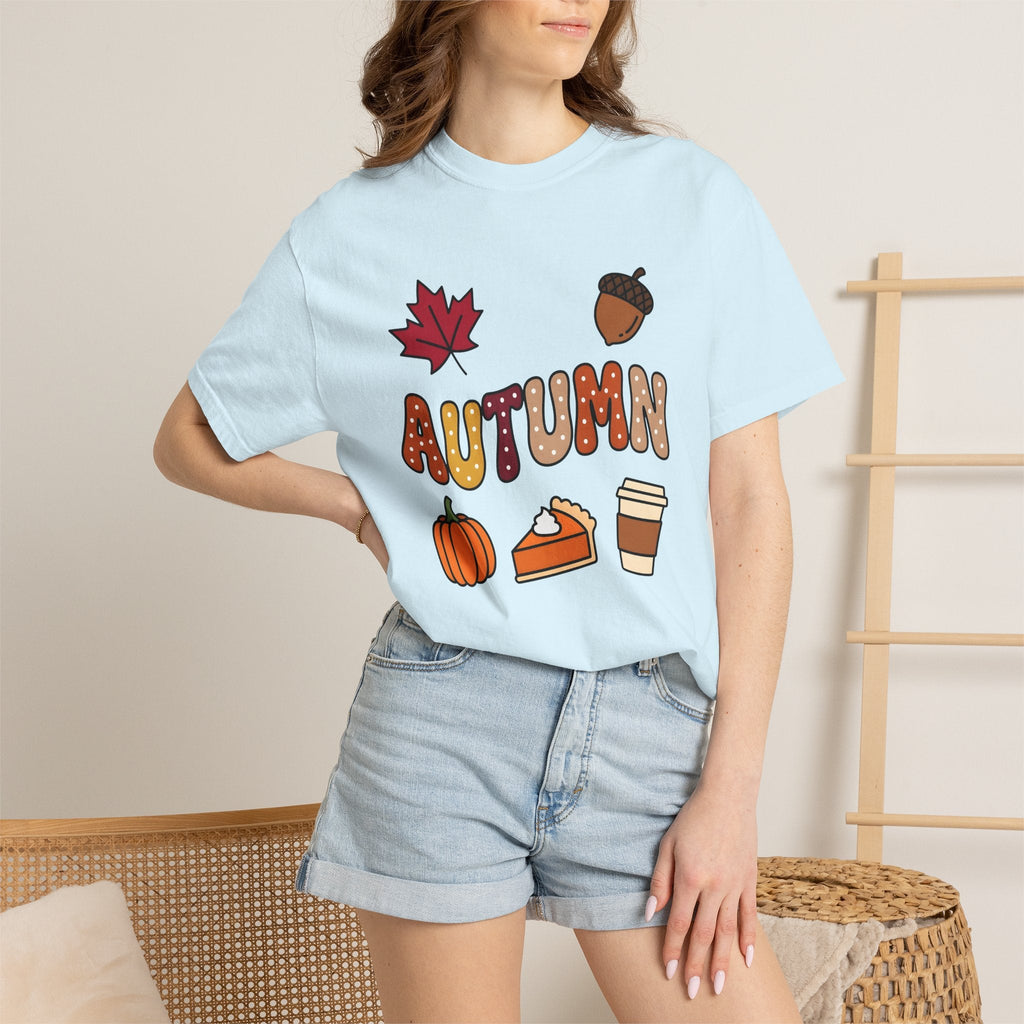 Fall Icons Line Art T-Shirt – Autumn Harvest Symbols product image 9