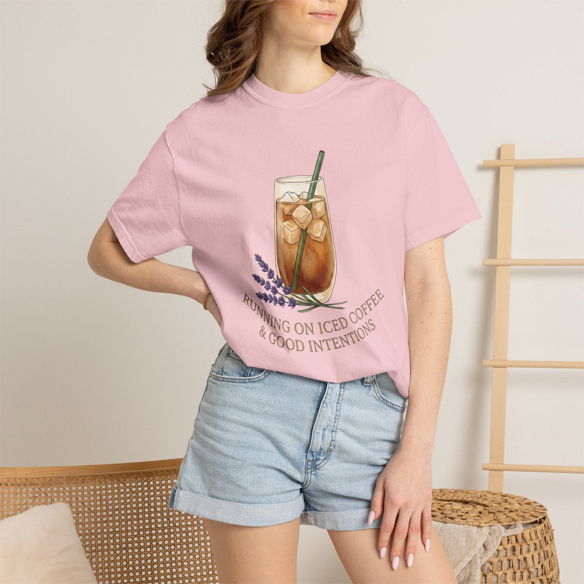 Iced Coffee Shirt Floral Unisex Gift Watercolor Tee Cold product image 12
