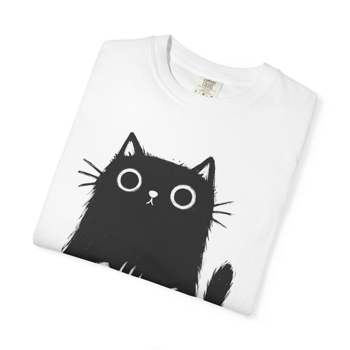 Black Kitten Shirt Cat Alternative Unisex Gift Hand Drawn product image 5