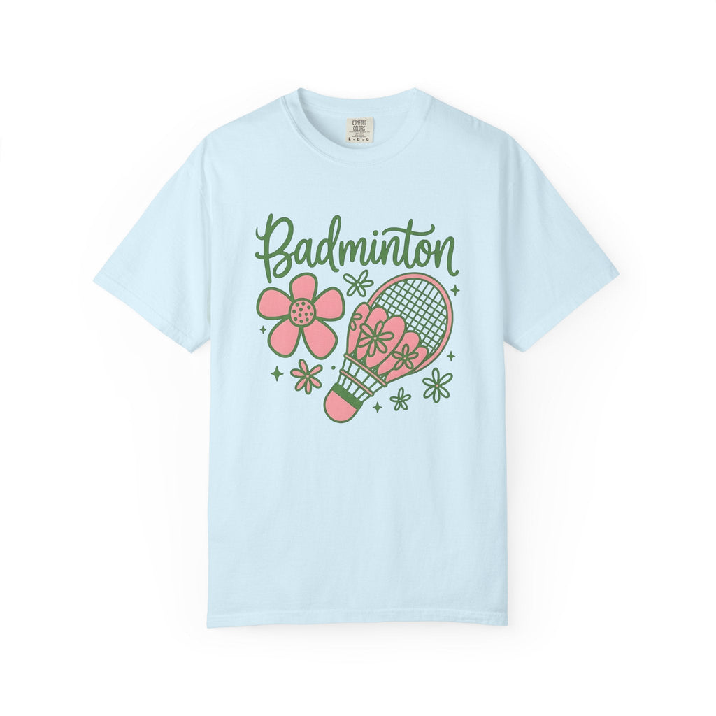 Badminton Racket Shirt Floral Unisex Gift Playful Tee product image 2
