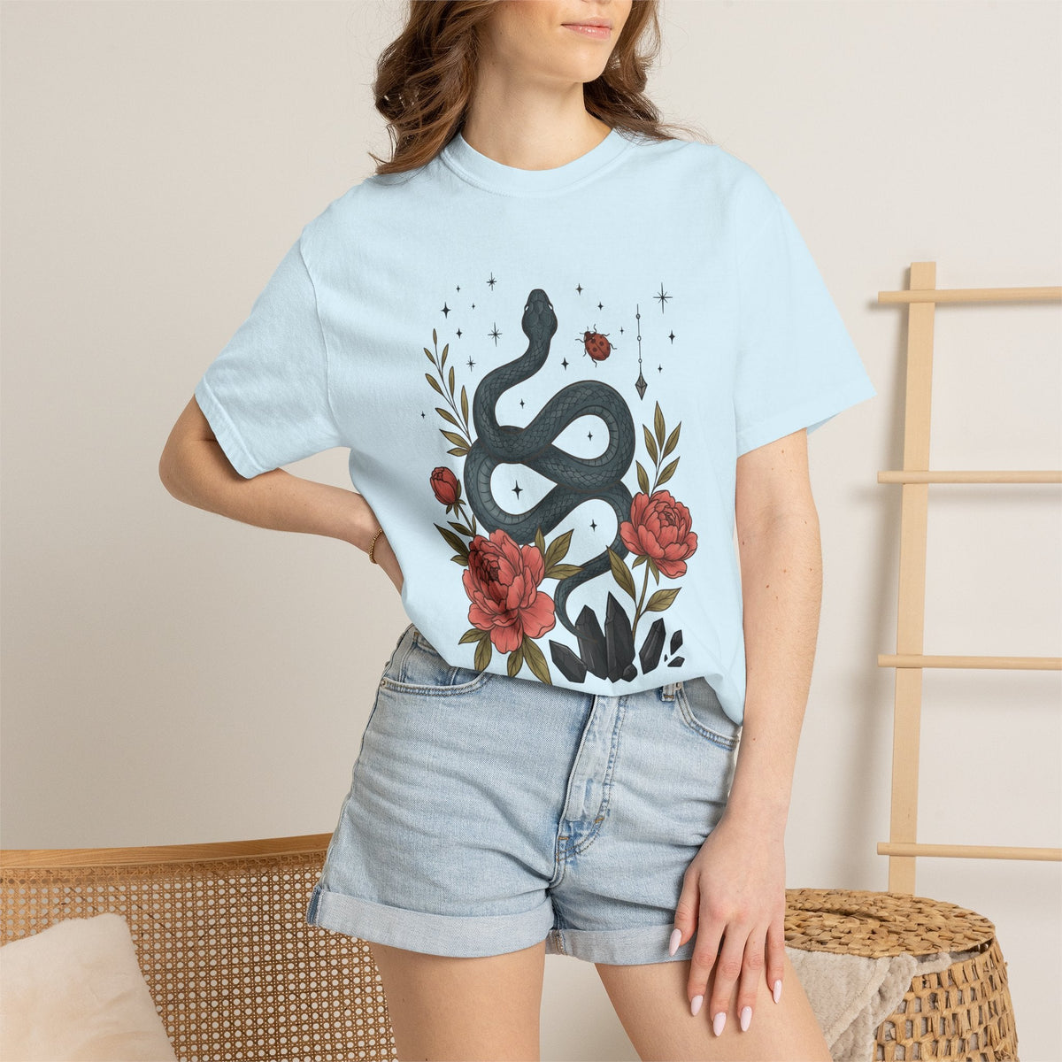 Serpent Bloom Shirt Boho Chic Esoteric Unisex Gift product image 9