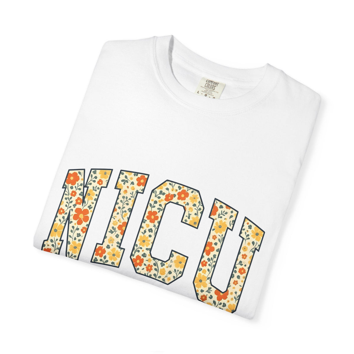 Floral Varsity Letters Boho T-Shirt – Nurse Pride Flower product image 5
