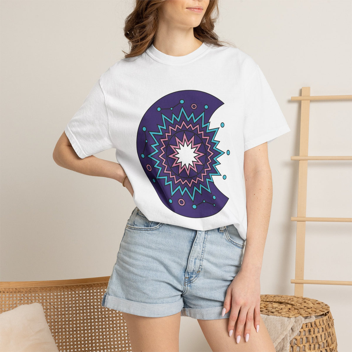 Mandala Moon Shirt Boho Chic Celestial Unisex Gift product image 6