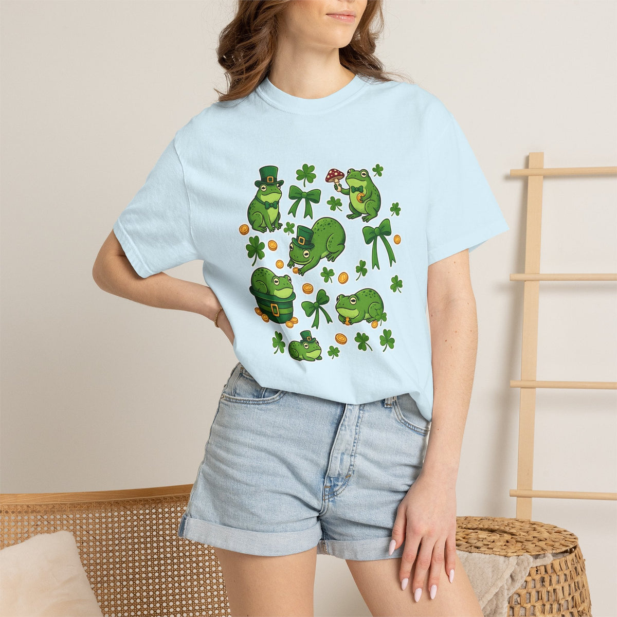 Frog Illustration Shirt St Patrick's Day Wildlife Unisex product image 9