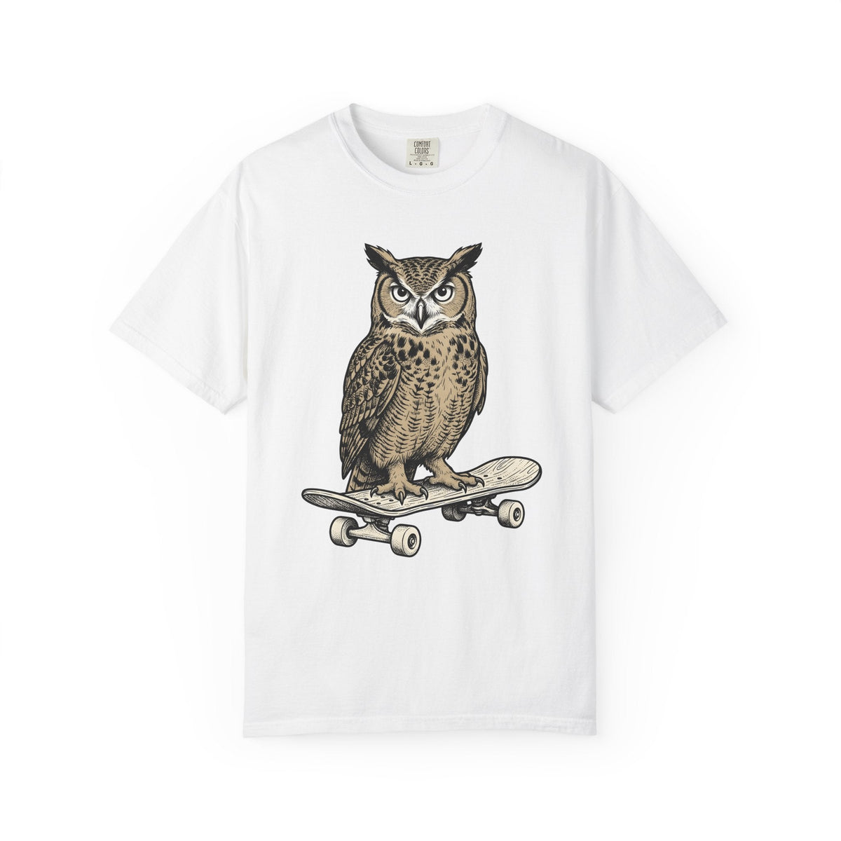 Owl Skateboarding Shirt Sports Wildlife Unisex Gift Sketch product image 1