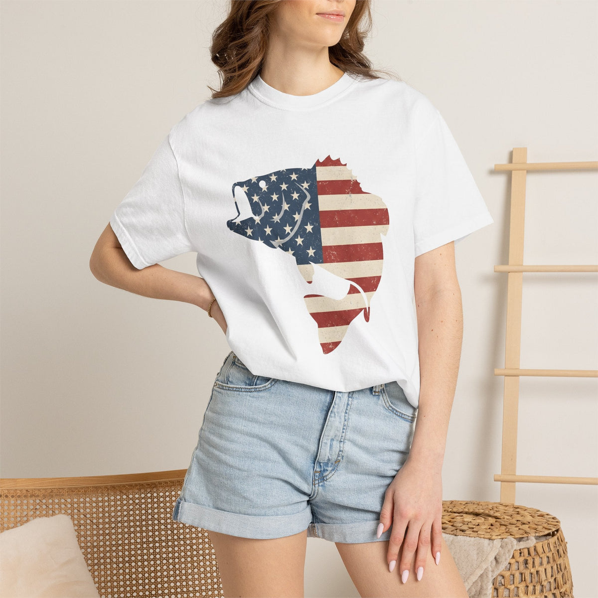 Largemouth Bass Shirt America Angling Unisex Gift Grunge product image 6