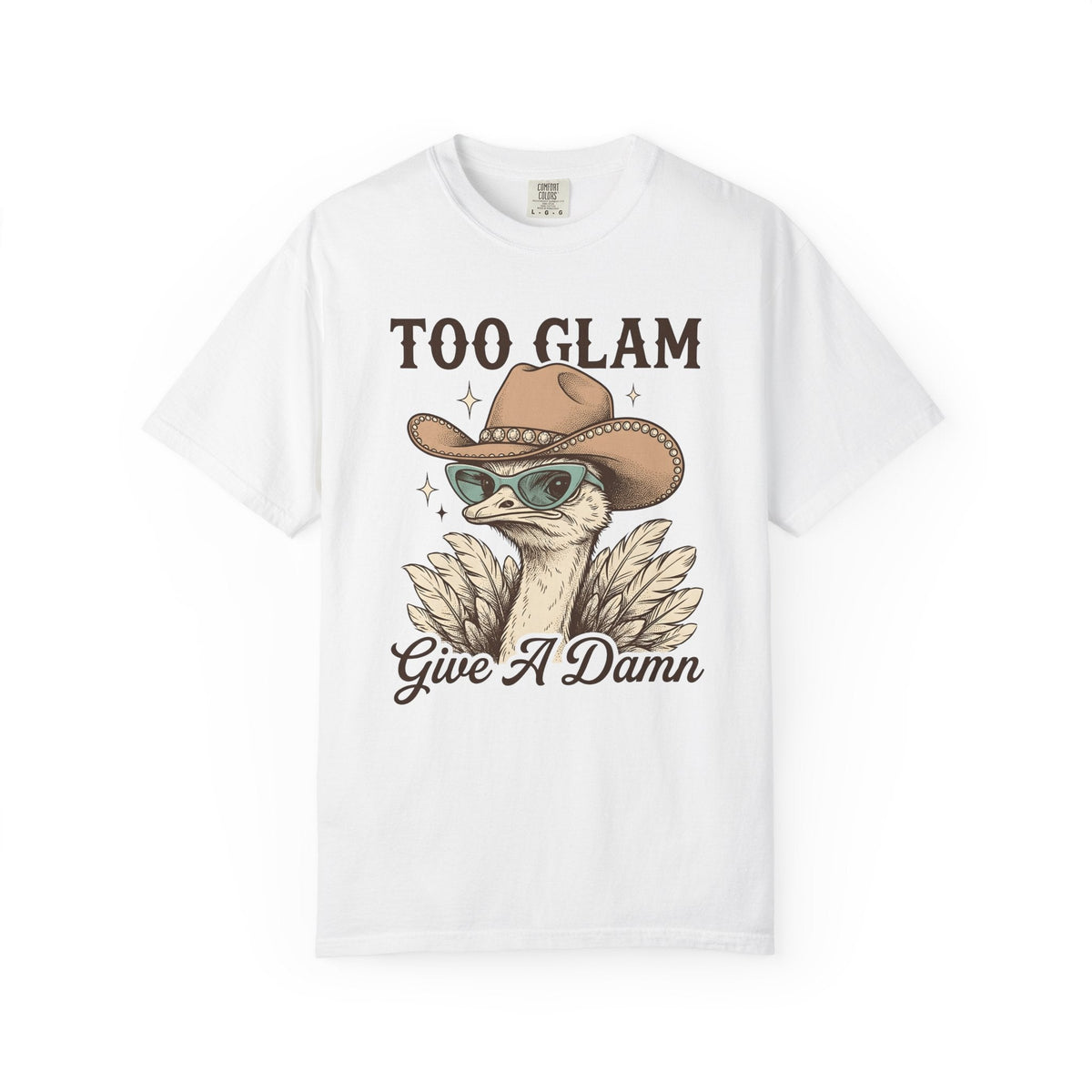 Ostrich Cowboy Hat Shirt Cowgirl Fauna Gift for Women Line Art Tee Cowboy Hat