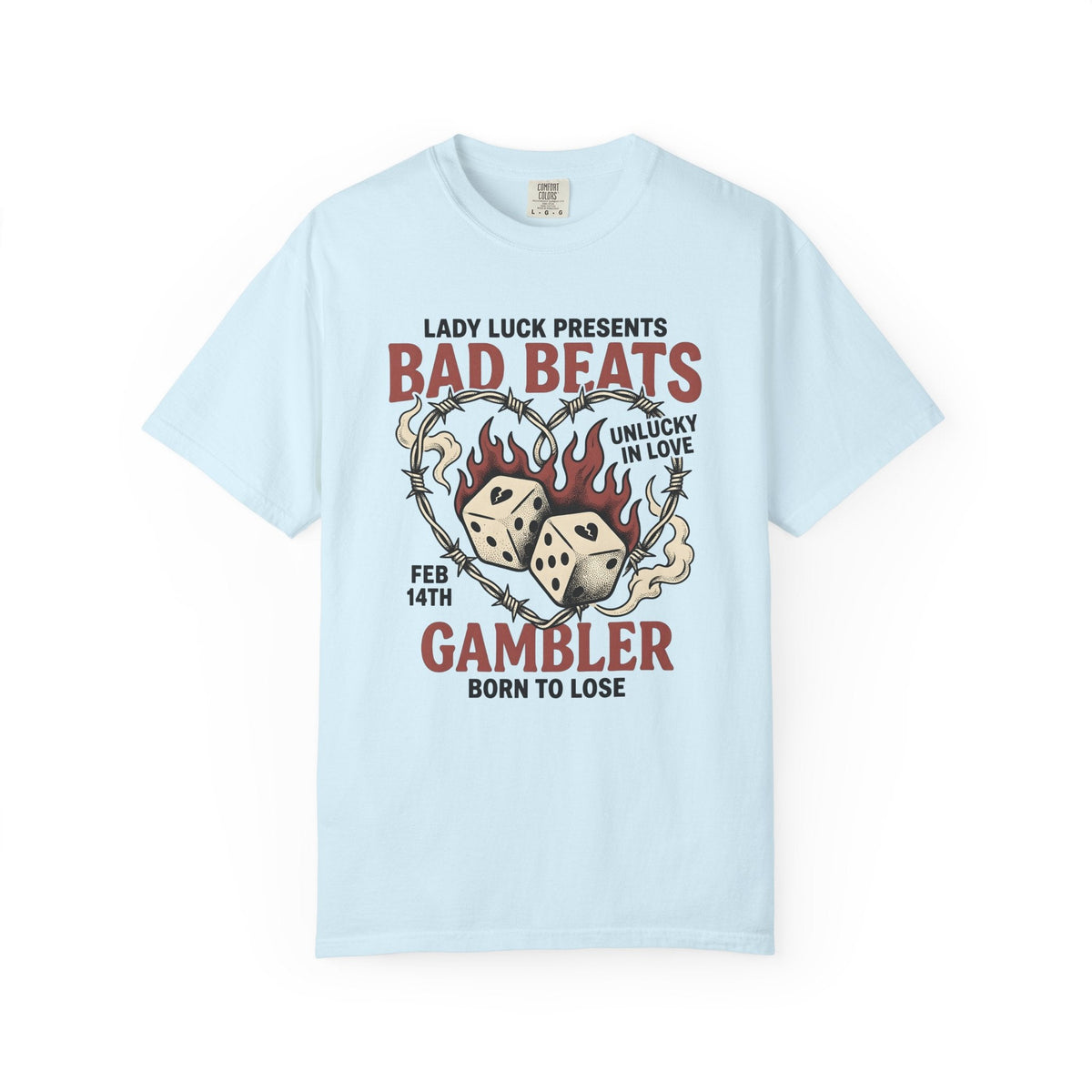 Dice Heart Shirt Valentines Day Gambler Unisex Gift Tattoo product image 2
