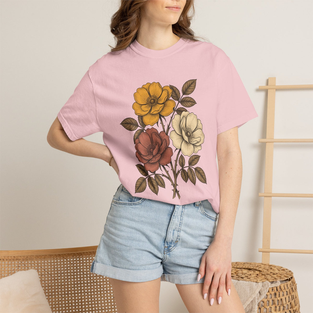 Antique Floral Arrangement Shirt Boho Chic Plants Unisex product image 12