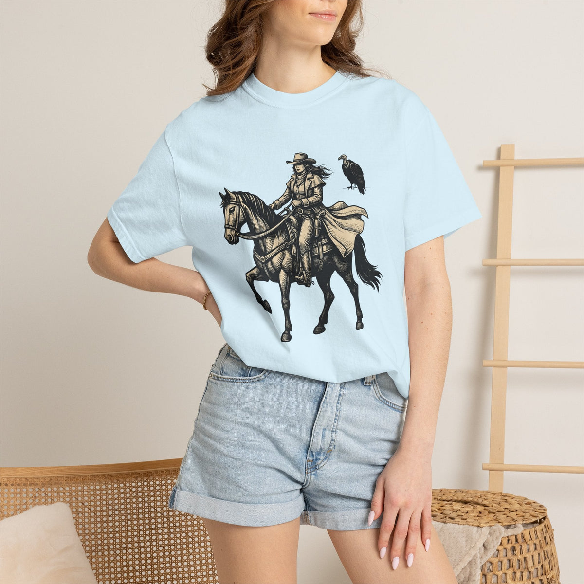 Cowgirl Horse Shirt Equestrian Gift for Women Hand Drawn product image 9