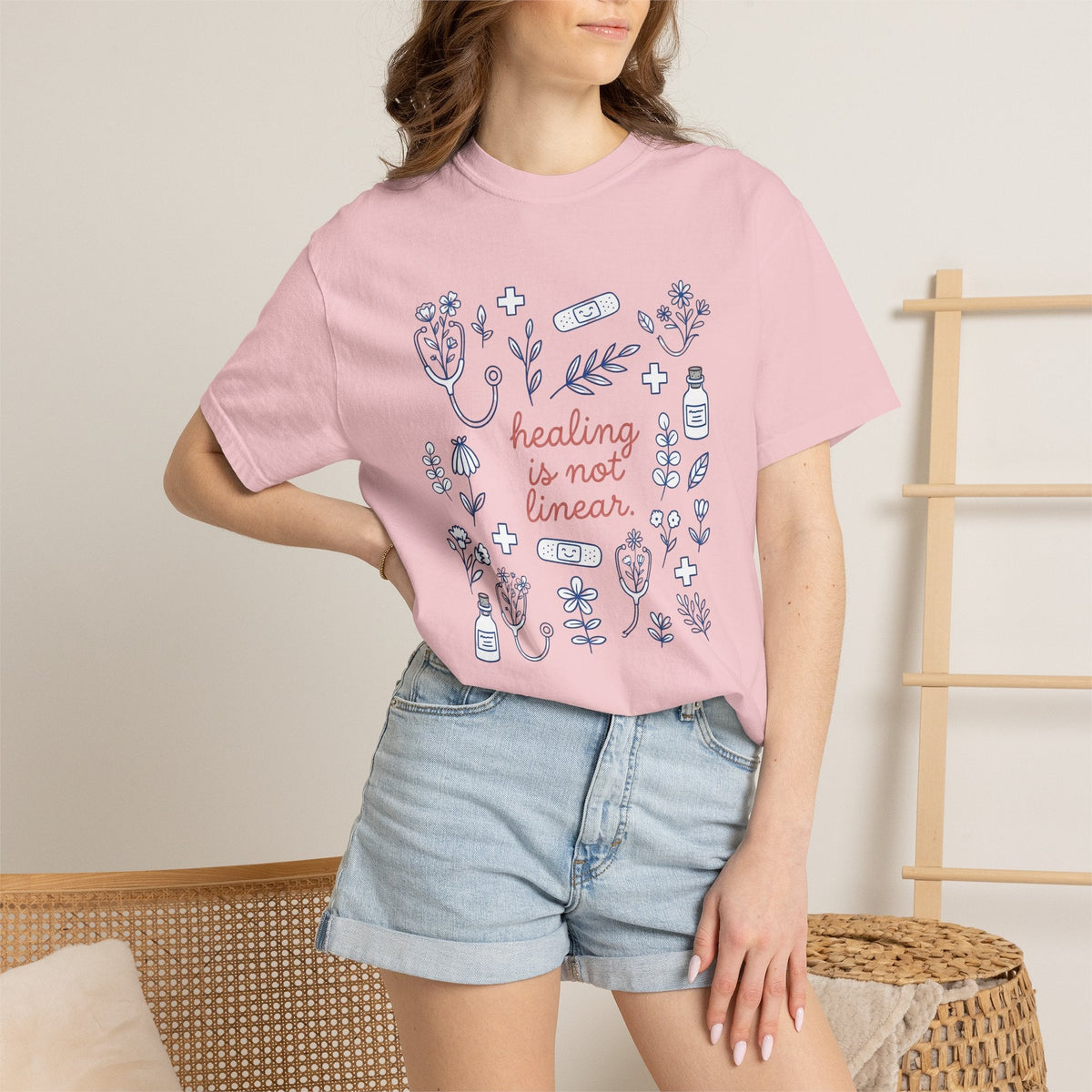 Stethoscope Flowers Shirt Nurses Fitness Unisex Gift Line product image 12