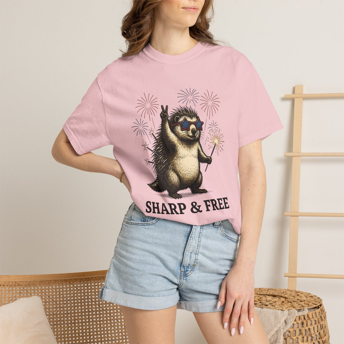 Porcupine Shirt 4th Of July Independence Gift Women Classic product image 12