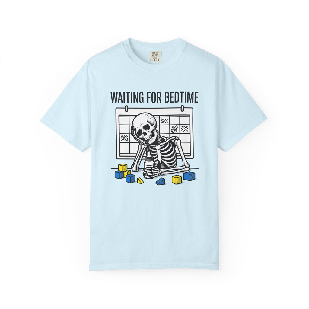 Skeleton Waiting Cartoon T-Shirt – Funny Halloween product image 2