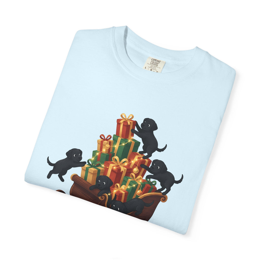 Black Lab Pups Shirt Christmas Animal Unisex Gift Sweet Tee product image 8