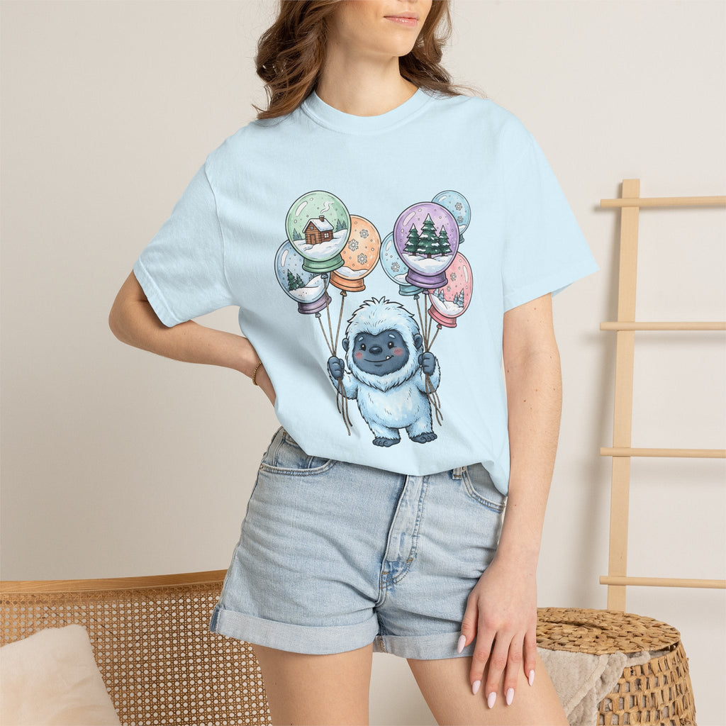 Bigfoot Snow Globe Shirt Cute Cold Unisex Gift Illustrated product image 9