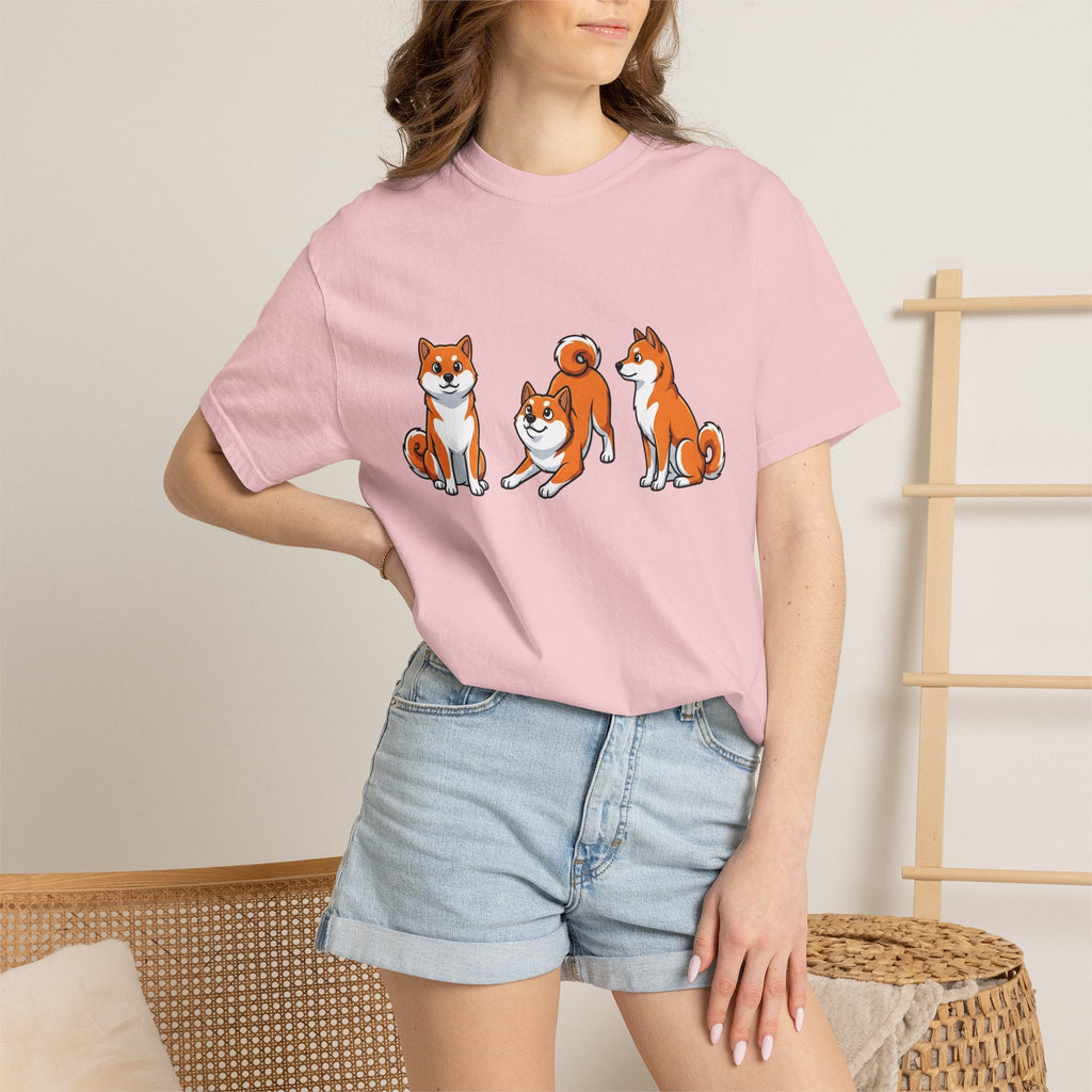 Shiba Inu Dogs Shirt Dog Fauna Unisex Gift Line Art Tee product image 12