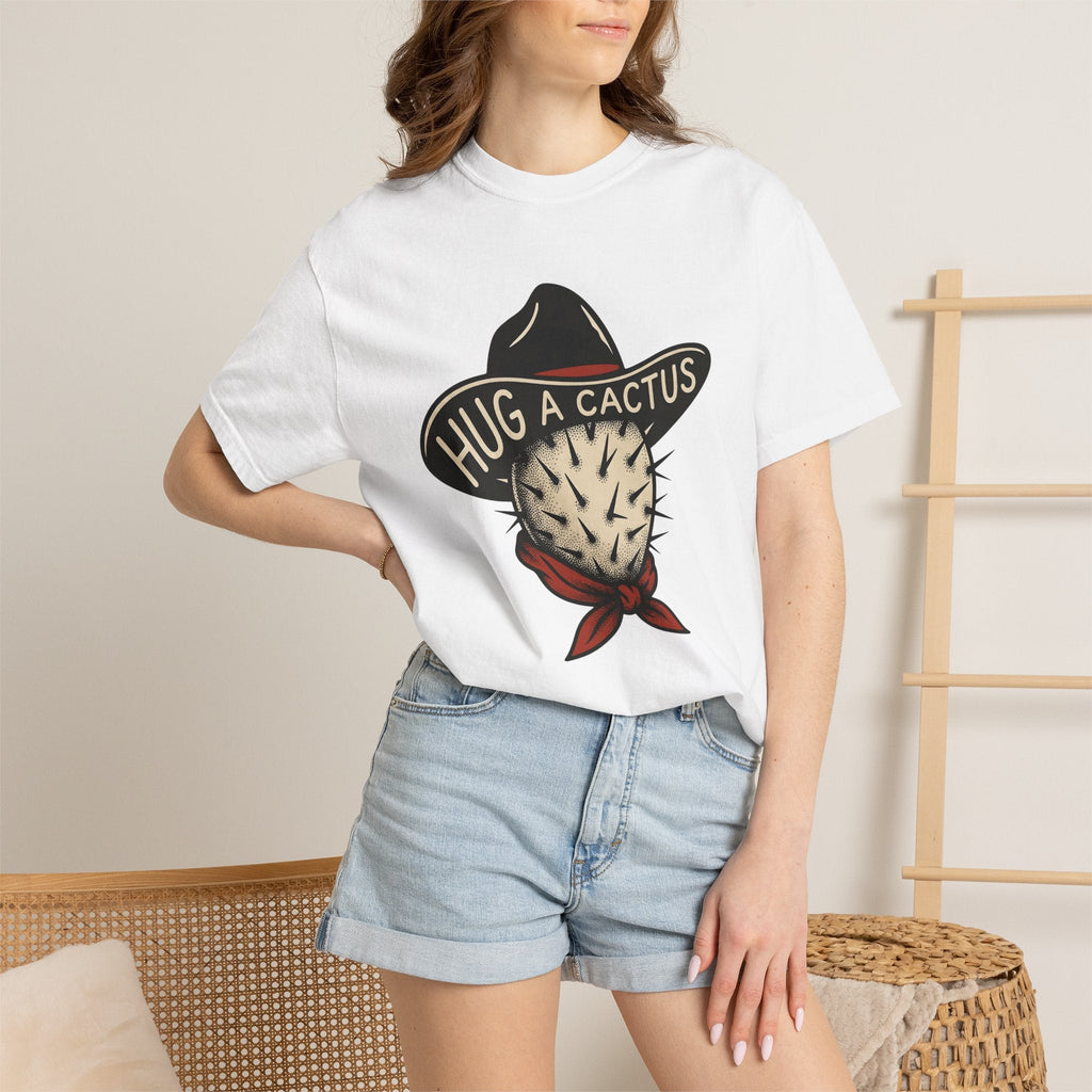 Cactus Cowboy Hat Shirt Cowgirl Western Gift for Women Vintage Tee Succulent