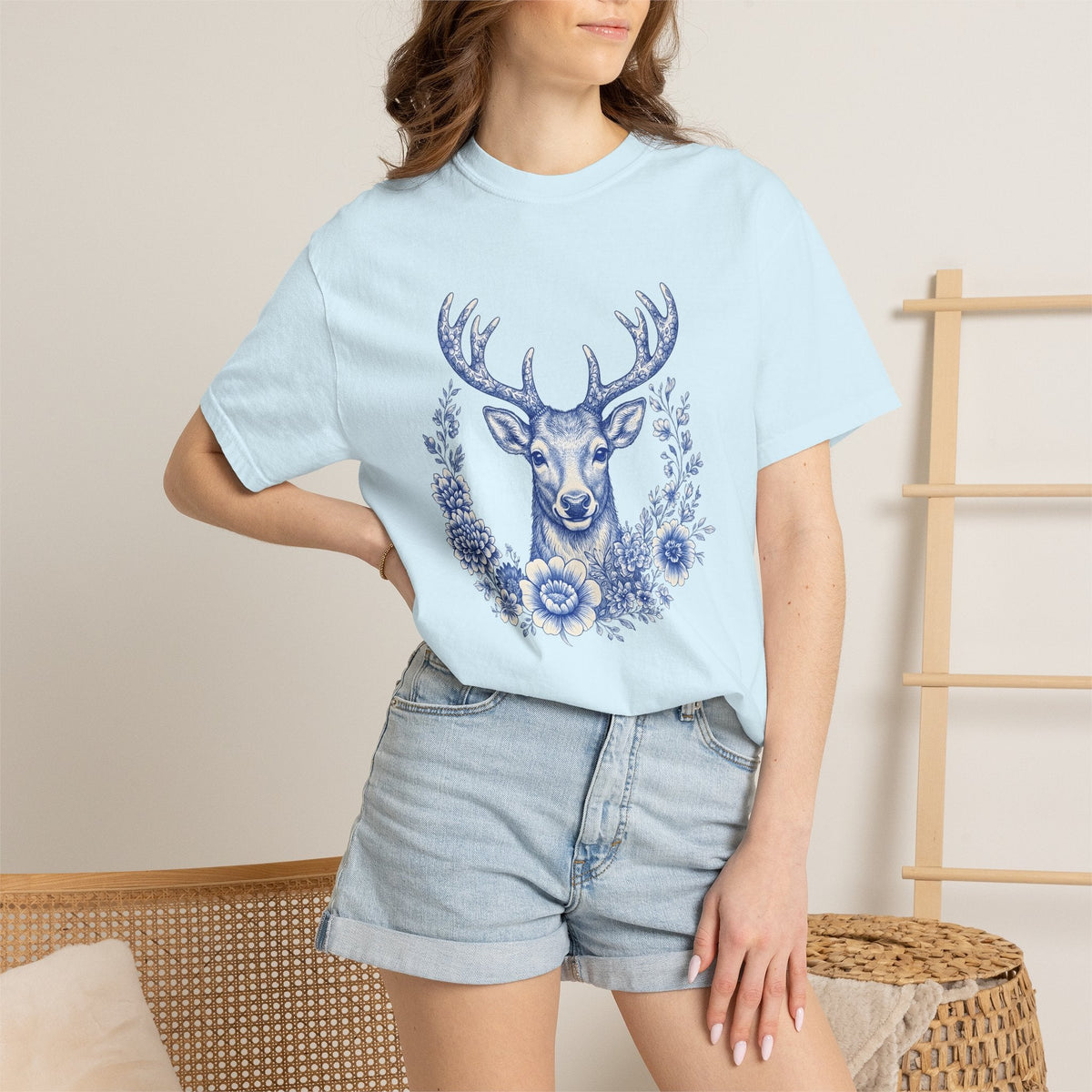 Elk Bloom Shirt Christmas Nature Unisex Gift Wildflower Tee product image 9