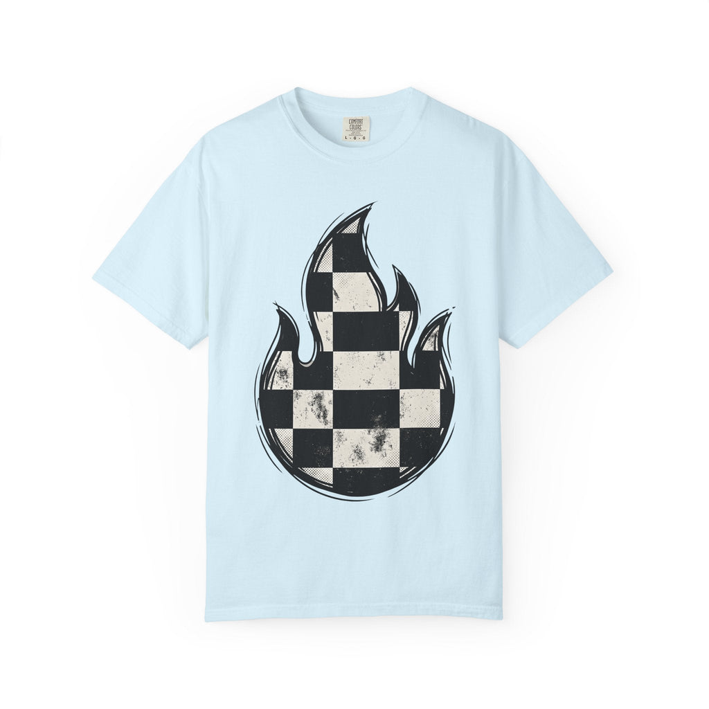 Plaid Fire Shirt Sports Motorsport Gift Women Worn Tee product image 2
