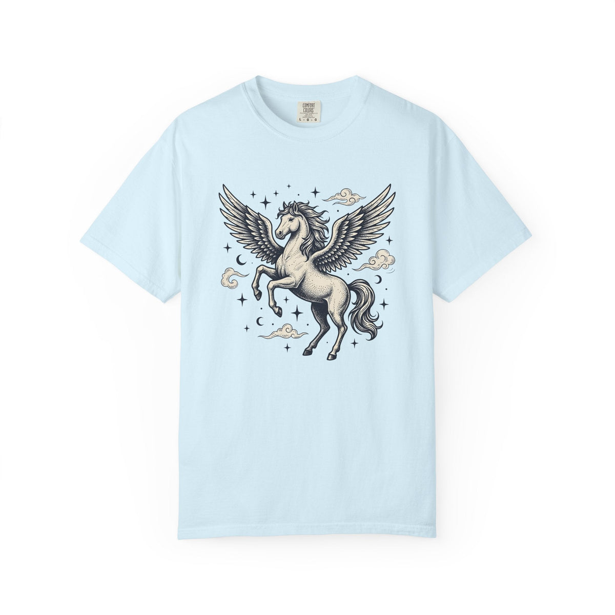 Winged Horse Shirt Fantasy Astrology Unisex Gift Ink Tee product image 2