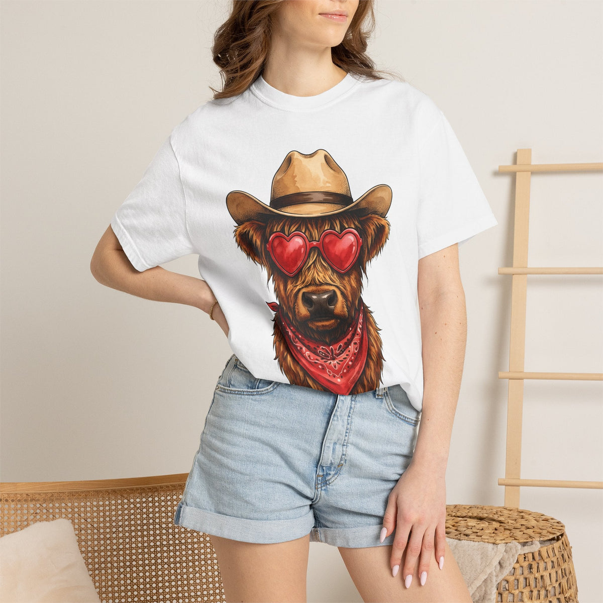 Scottish Cow Shirt Cowgirl Cowboy Gift for Women Bohemian product image 6