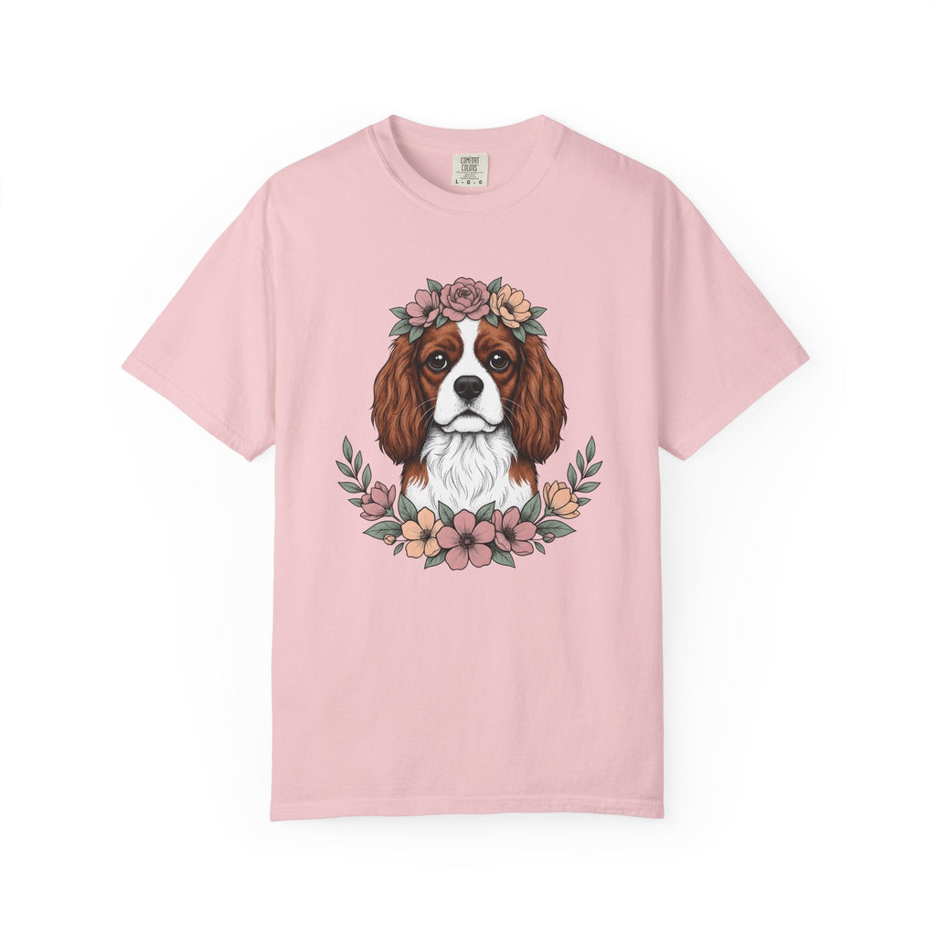 Cavalier Spaniel Dog Shirt Blossoms Gift Women Flower Art product image 3