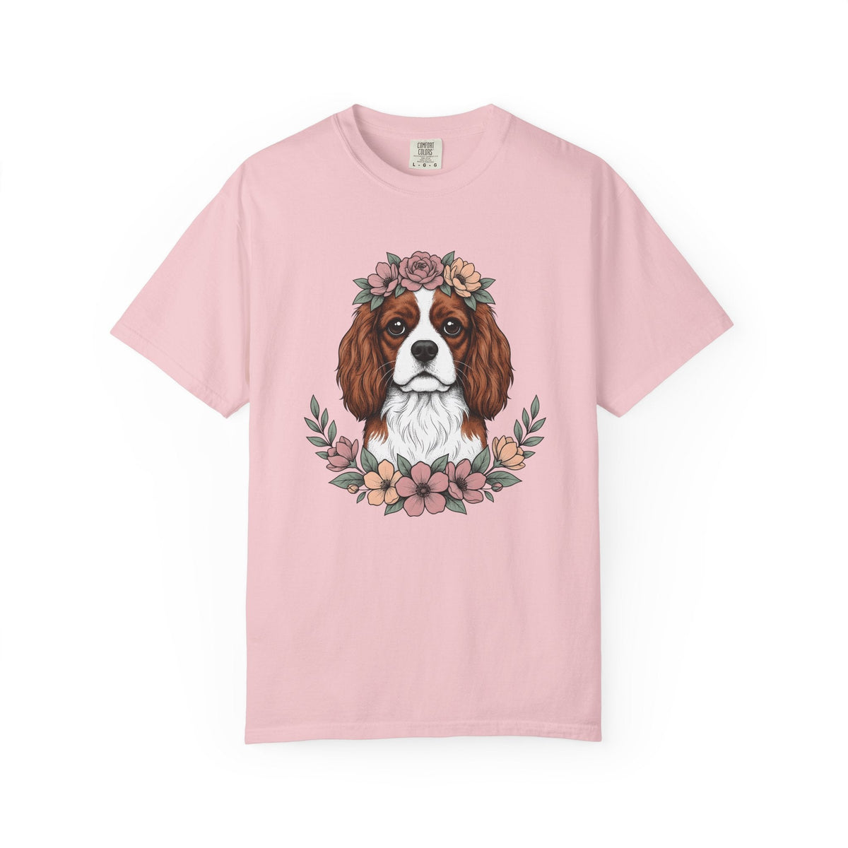 Cavalier Spaniel Dog Shirt Blossoms Gift Women Flower Art product image 3
