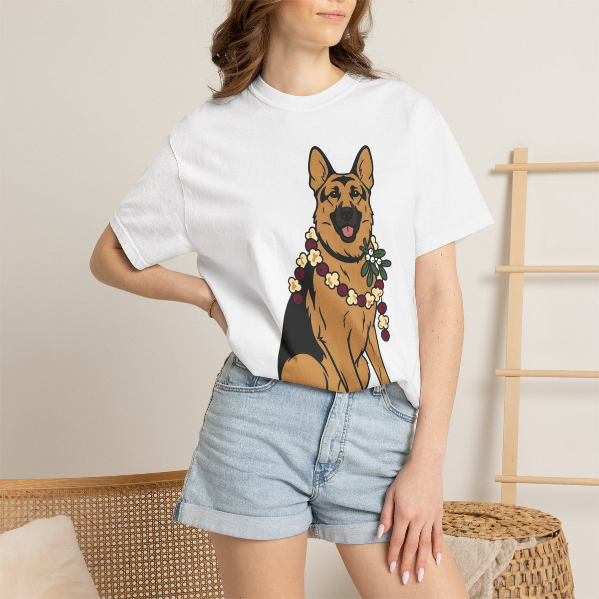 German Shepherd Shirt Dog Christmas Unisex Gift Cartoon Tee product image 6