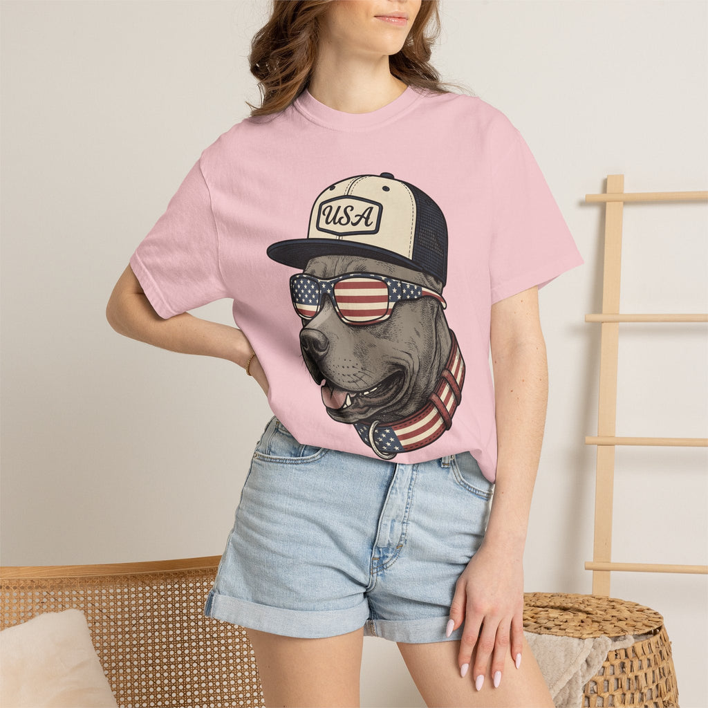 Flag Dog Shirt America Gift Women Classic Tee Bulldog product image 12
