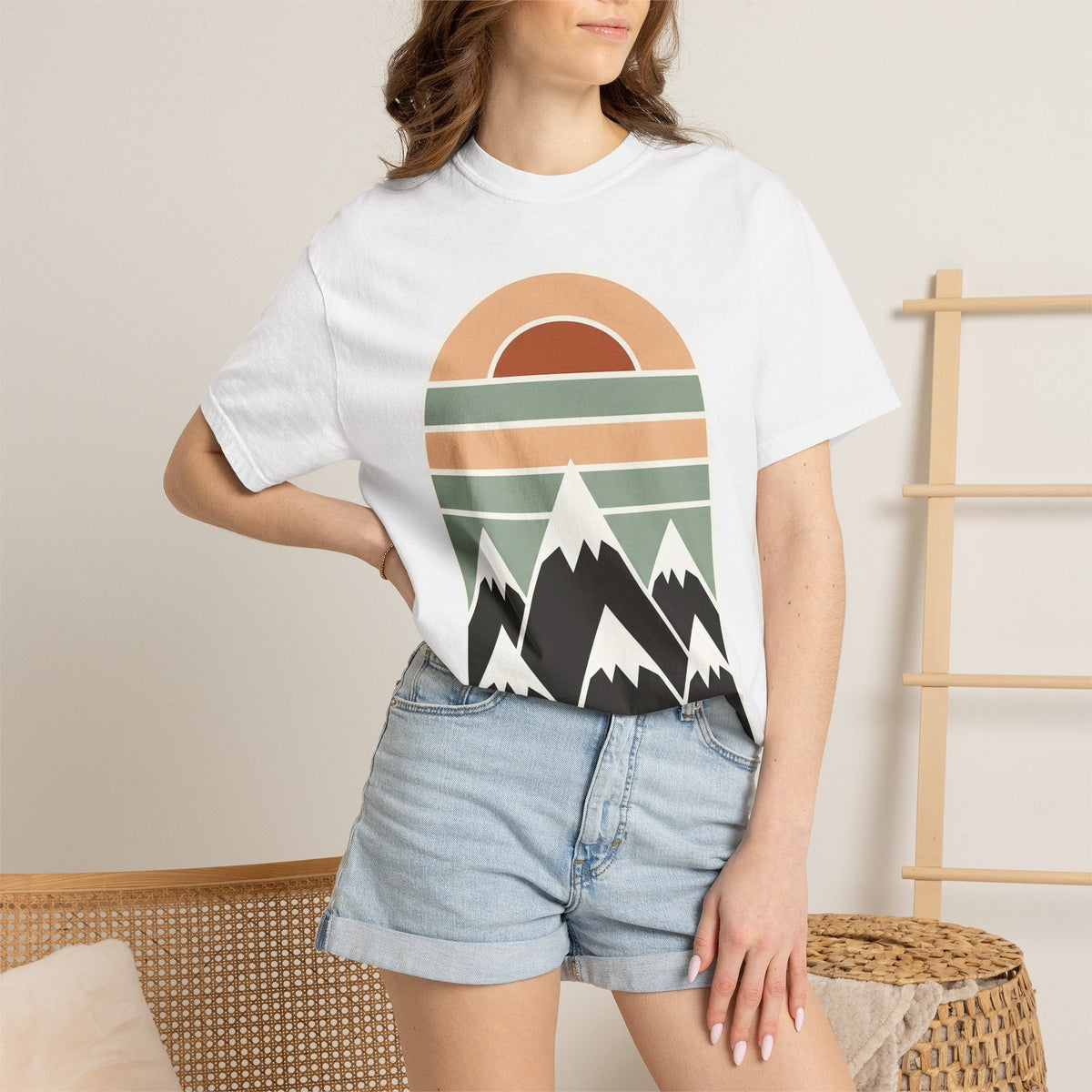 Mountain Twilight Shirt Nature Adventure Unisex Gift Flat product image 6