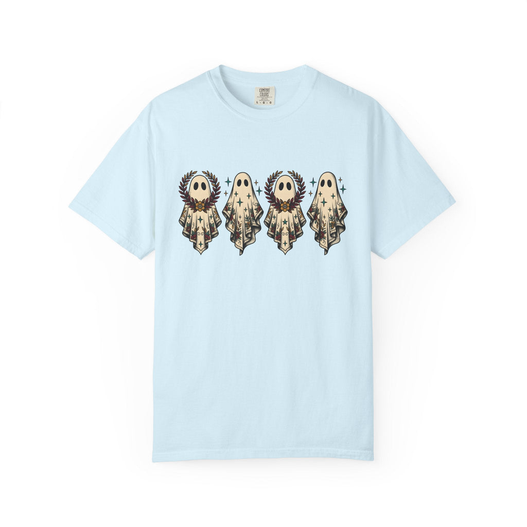 Floral Ghost Shirt Halloween Boho Gift Women Vintage Tee product image 2