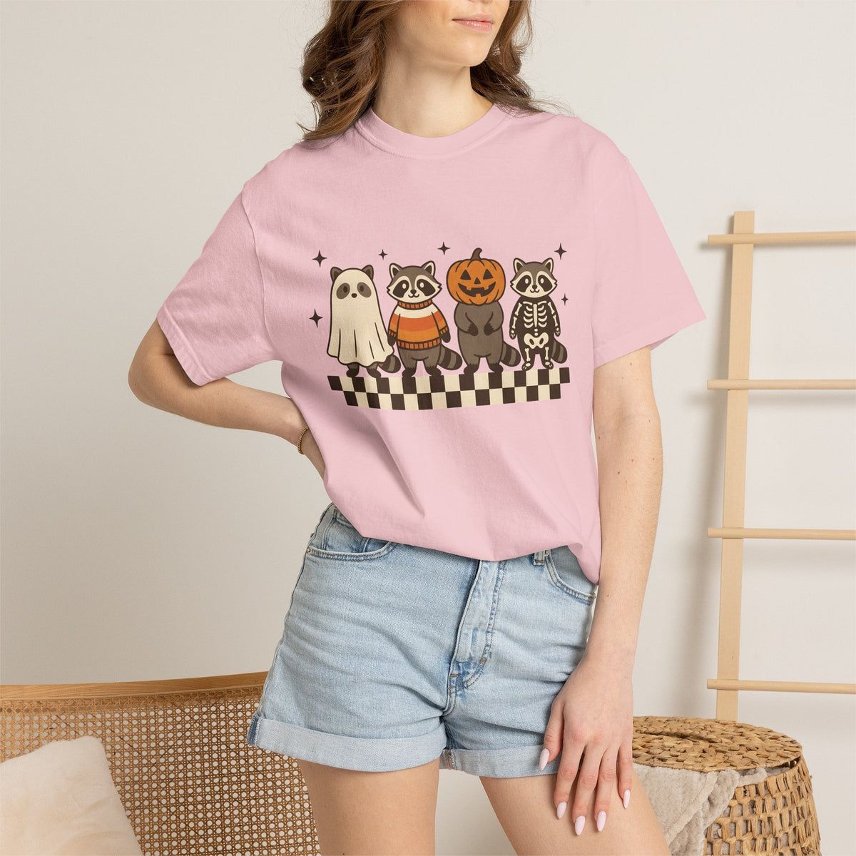 Raccoon Outfits Shirt Halloween Wildlife Unisex Gift Cute product image 13