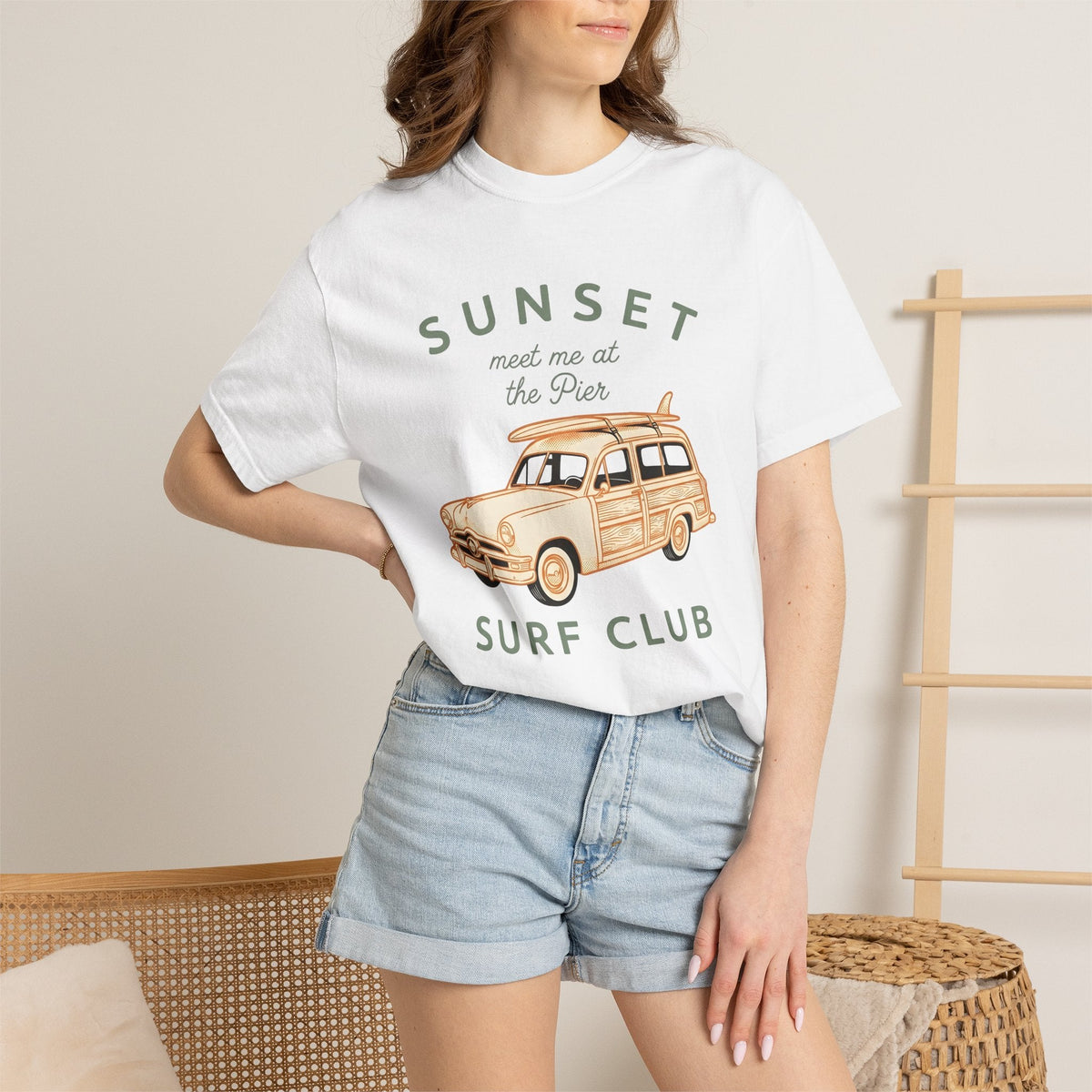 Vintage Surf Wagon Shirt Surfing Beach Unisex Gift Retro product image 6