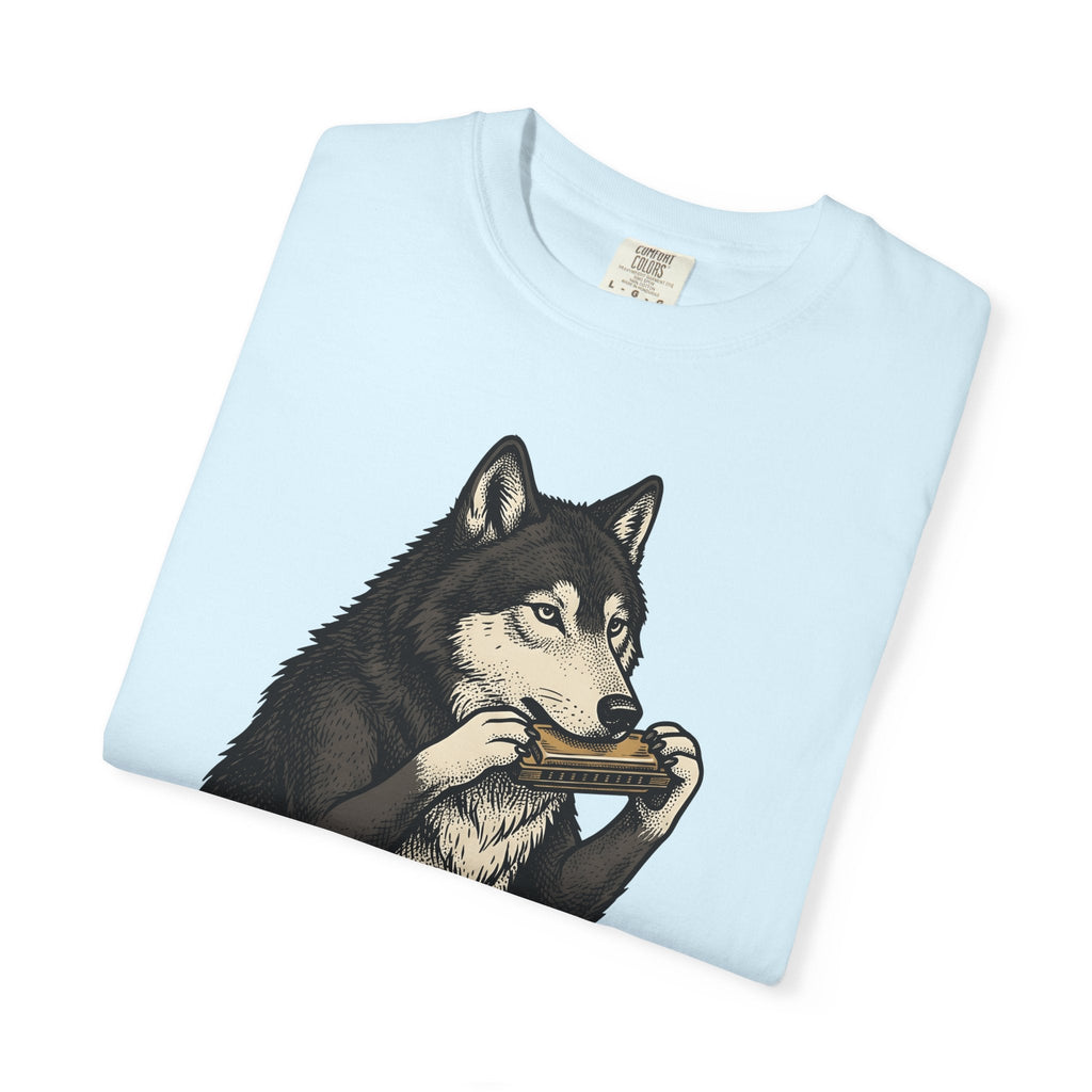 Wolf Harmonica Shirt Animals Instruments Unisex Gift Sketch product image 8