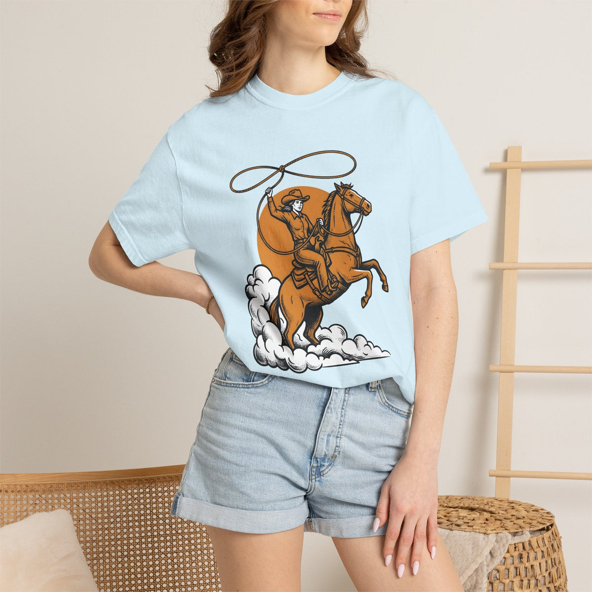 Cowgirl Horse Shirt Ranch Gift for Women Sketch Tee product image 9