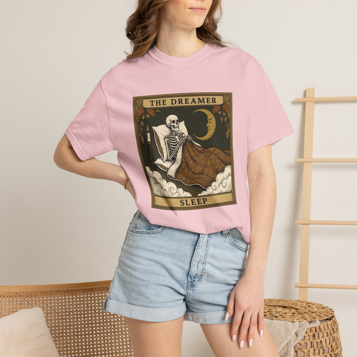 Skeleton Bed Shirt Boho Chic Gothic Unisex Gift Vintage Tee product image 13