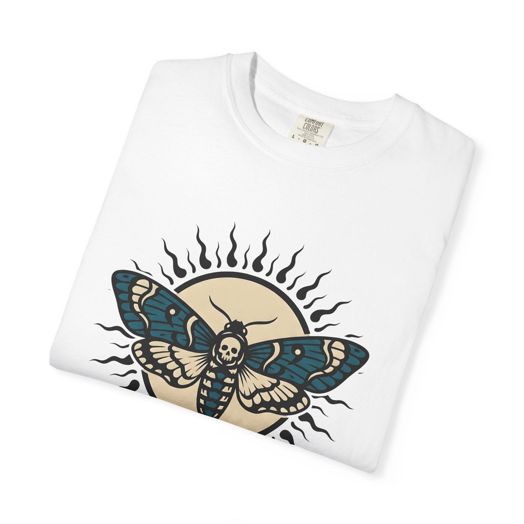 Skull Moth Shirt Boho Chic Dark Gift Women Traditional product image 5
