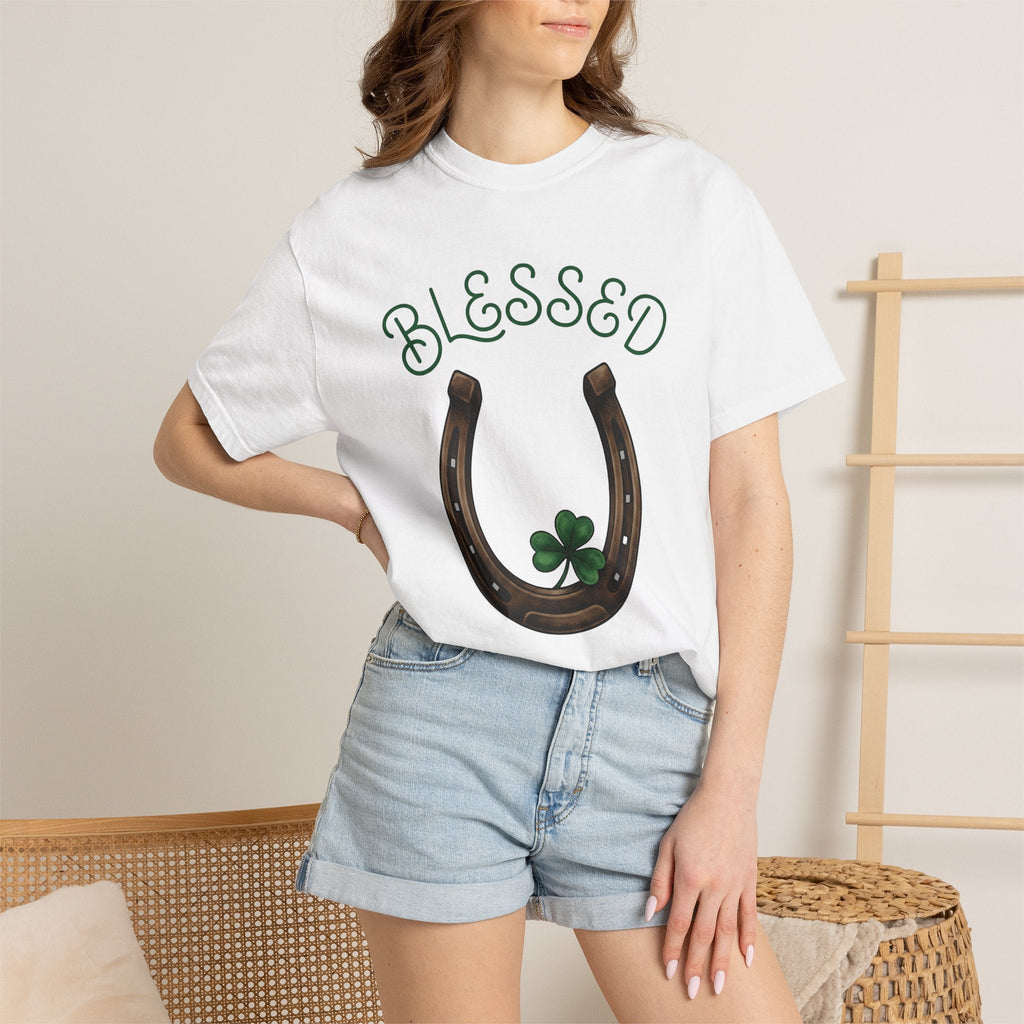 Shamrock Horseshoe Shirt St Patrick's Day Amulet Unisex product image 6