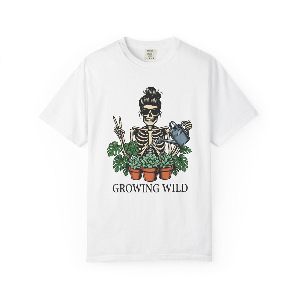 Skeleton Gardener Bold T-Shirt – Funny Halloween Plant product image 1