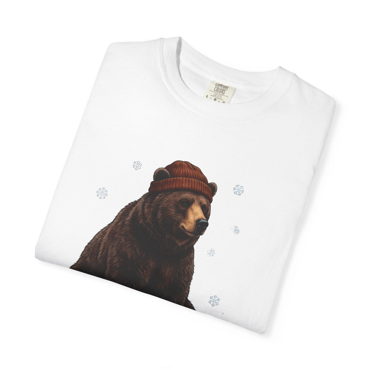 Bear Beanie Shirt Animals Cold Gift Women Sketch Tee product image 5